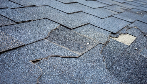 broken shingles